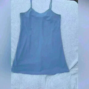 Blue Sharagano slip dress sz 12 summer casual lightweight western concert rodeo